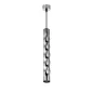 Suspension Moderne Torsade GU10 Argent H30cm