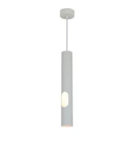 Suspension Moderne GU10 Blanche Diffuseur Or H40cm