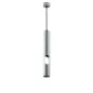 Suspension Moderne GU10 Argent Diffuseur Or H40cm