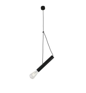 Suspension Moderne E27 Noire H40cm