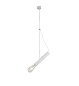 Suspension Moderne E27 Blanche H40cm