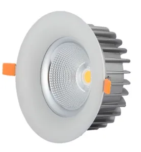 Downlight LED 40W rond ∅195mm Blanc - Blanc Naturel 4500K