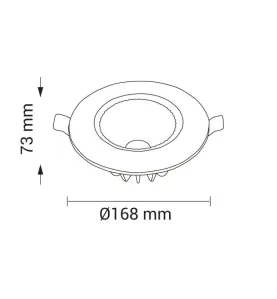 Downlight LED 15W rond ∅166mm - Blanc du Jour 6000K