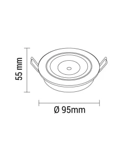 Downlight LED 8W rond ∅95mm - Blanc du Jour 6000K