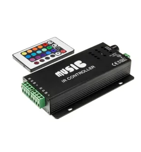 Kit Complet Télécommande et Contrôleur pour Éclairage de LED Musical  RGB/RGBW