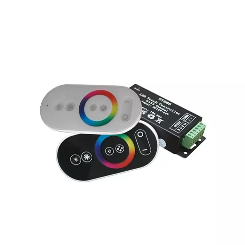 Kit Complet Télécommande et Contrôleur Blanc pour Éclairage LED RGB/RGBW