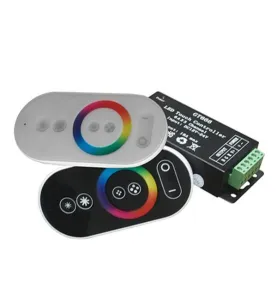 Kit Complet Télécommande et Contrôleur Blanc pour Éclairage LED RGB/RGBW