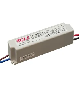 Alimentation LED DC12V 60W 5A Étanche IP67 GLP