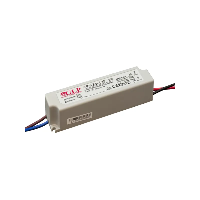 Alimentation LED DC12V 35W 3A Étanche IP67 GLP