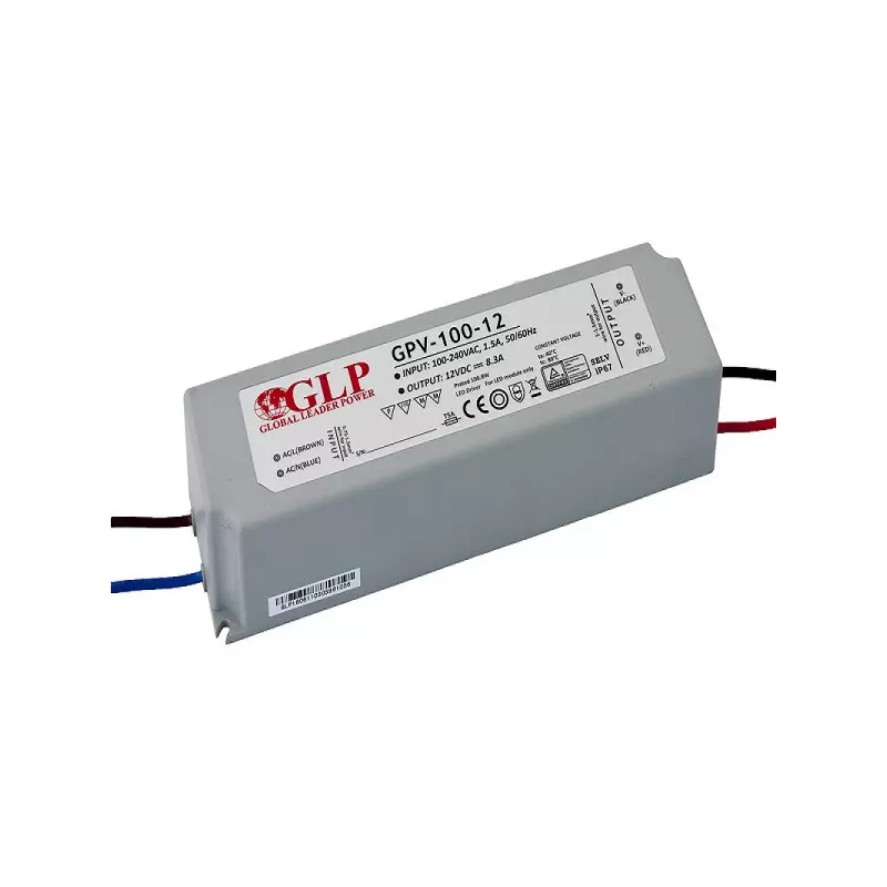 Alimentation LED DC36V 100W 2,8A Étanche IP67 GLP