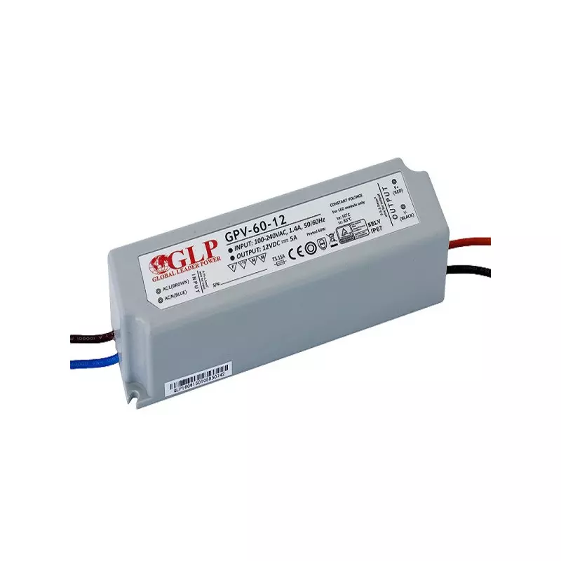 Alimentation LED DC36V 60W 1,67A Étanche IP67 GLP