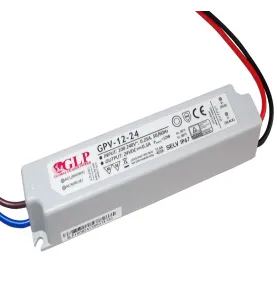 Alimentation LED DC24V 12W 0,5A Étanche IP67 GLP