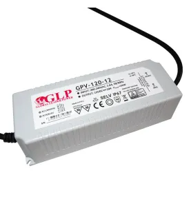 Alimentation LED DC12V 120W 10A Étanche IP67 GLP