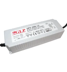 Alimentation LED DC12V 200W 16A Étanche IP67 GLP