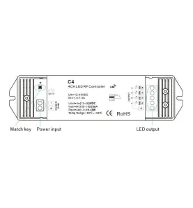 Contrôleur à Radio Fréquence pour Éclairage LED RGB/RGBW