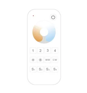 Télécommande Tactile à Radio Fréquence pour Contrôleur LED Mono-Couleur 4 Zones