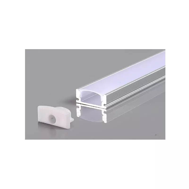 Profilé Aluminium Blanc Fin 7mm pour Ruban LED 2m