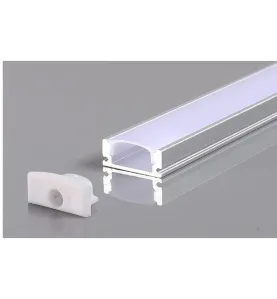 Profilé Aluminium Blanc Fin 7mm pour Ruban LED 2m