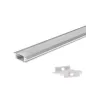 Profilé Aluminium Gris Encastrable Hauteur 7mm Diffuseur  pour Ruban LED 2m