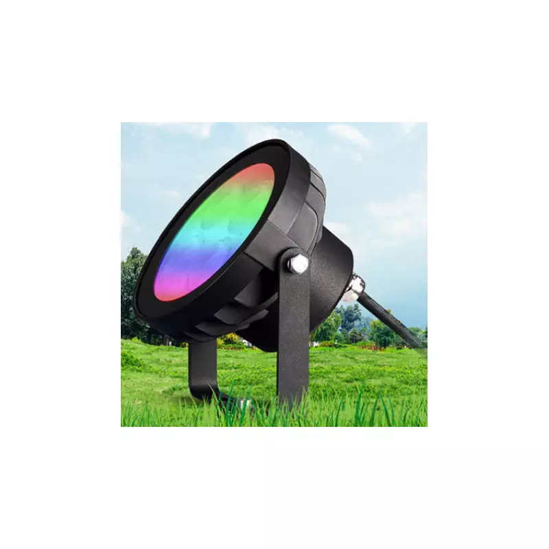 Projecteur LED de Jardin 18W 230V 1500lm 25° Étanche IP66 - RGB + CCT C09