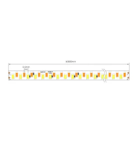 Ruban 5730 LED pour Éclairage CCT 8W 220V Étanche IP65 50m