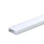 Profilé Aluminium Plat Fin Hauteur 10mm Diffuseur Blanc pour Ruban LED 2m