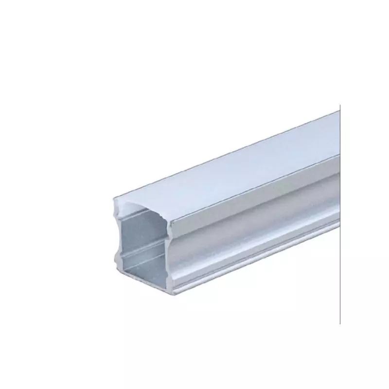 Profile Aluminium 17,2 mm x h14,4mm Diffuseur Blanc pour Ruban LED 2m