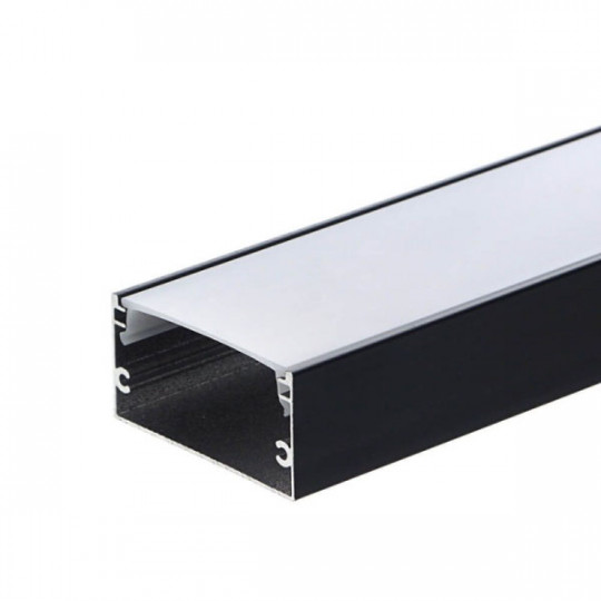 ✔️ Profil Aluminium BLANC avec DOUBLE LIGHT Moulure pour bande LED - 2M