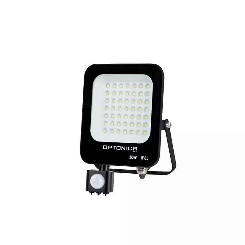 Projecteur LED avec Detecteur Noir 30W Étanche IP65 2700lm Blanc Chaud 3000K