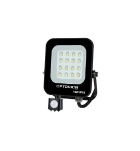 Projecteur LED avec Detecteur Noir 10W Étanche IP65 900lm Blanc du Jour 6000K