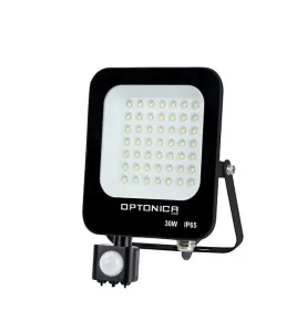 Projecteur LED avec Detecteur Noir 30W Étanche IP65 2700lm Blanc du Jour 6000K