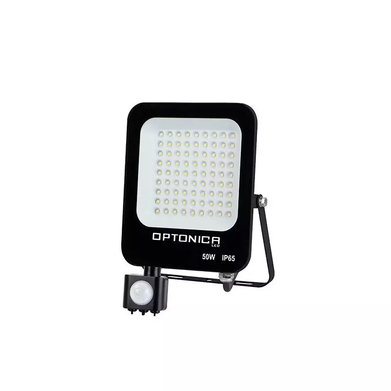 Projecteur LED avec Detecteur 50W Noir Étanche IP65 4700lm Blanc du jour 6000K