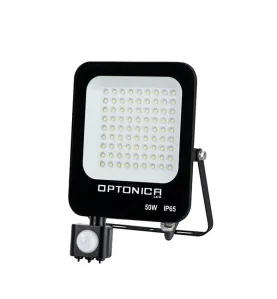 Projecteur LED avec Detecteur 50W Noir Étanche IP65 4700lm Blanc du jour 6000K