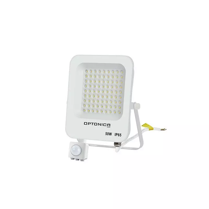 Projecteur LED avec Detecteur Blanc 50W Étanche IP65 4700lm Blanc Naturel 4500K