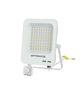 Projecteur LED avec Detecteur Blanc 50W Étanche IP65 4700lm Blanc Naturel 4500K