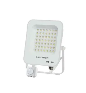 Projecteur LED avec Detecteur Blanc 30W Étanche IP65 2700lm Blanc Chaud 3000K