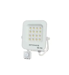 Projecteur LED avec Detecteur Blanc 10W Étanche IP65 900lm Blanc Naturel 4500K