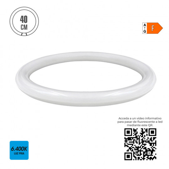 Tube LED Circulaire G10 15W 1500lm (22W) 360° - Blanc du Jour 6400K