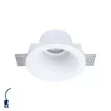 Support Spot Encastrable Blanc Rond ∅130mm 1xGU10 Max 35W