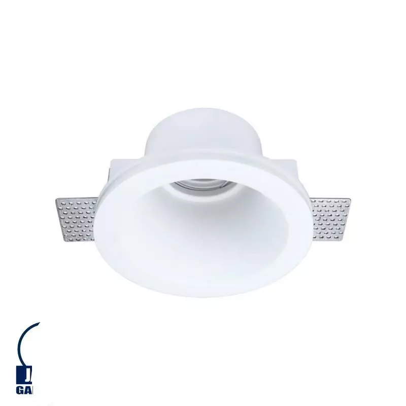 Support Spot Encastrable Blanc Rond ∅130mm 1xGU10 Max 35W