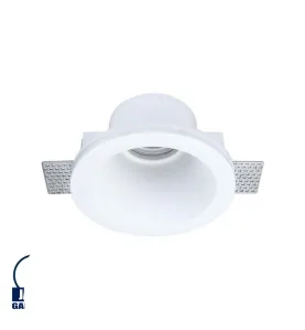 Support Spot Encastrable Blanc Rond ∅130mm 1xGU10 Max 35W