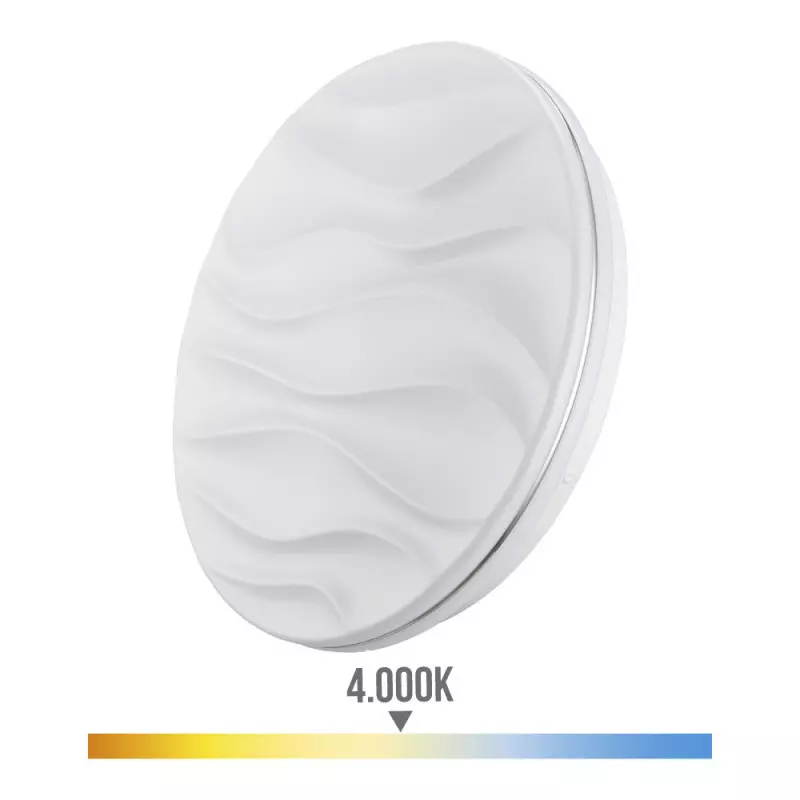 Plafonnier Circulaire Blanc 12W 1160lm (96W) - Blanc Naturel 4000K