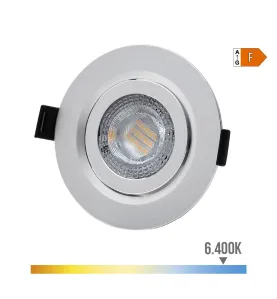 Spot Encastrable 9W 806lm (72W) Rond Chrome - Blanc du Jour 6400K