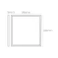 Dalle LED 40W Carré Chrome Mat 59,5 x 59,5 x 3,5cm - Blanc du Jour 6400K