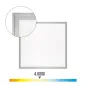 Dalle LED 40W Carré Chrome Mat 59,5 x 59,5 x 3,5cm - Blanc Naturel 4000K