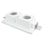 Support Spot Encastrable Blanc Rectangulaire Largeur 215mm 2xGU10 Max 10W