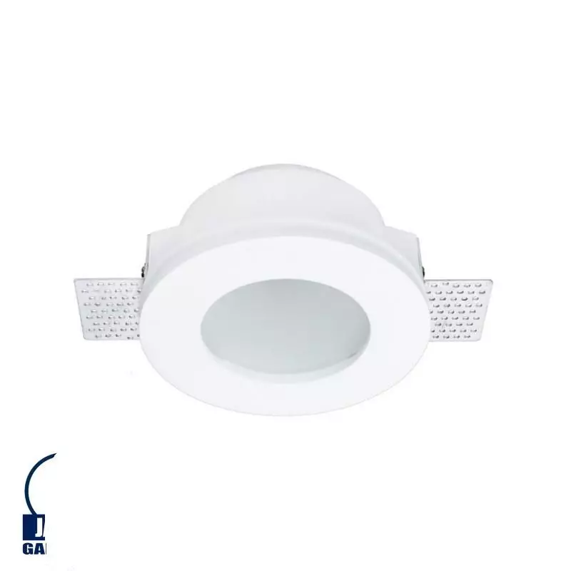 Support Spot Encastrable Blanc rond ∅120mm 1xGU10 Max 10W