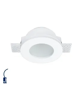 Support Spot Encastrable Blanc rond ∅120mm 1xGU10 Max 10W