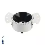 Support Spot Encastrable Blanc Interrieur Noir Rond ∅140mm 1xGU10 Max 35W