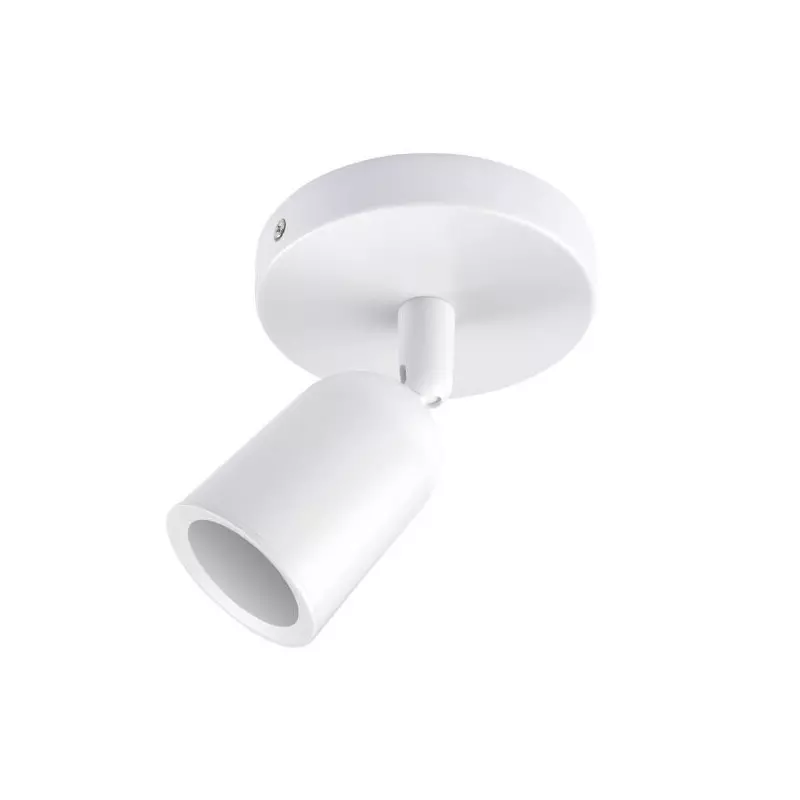 Plaflonnier Blanc Rond Orientable Ø120mm 1xGU10 Max 10W